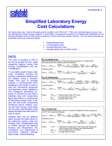 Simplified Laboratory Energy Cost Calculations