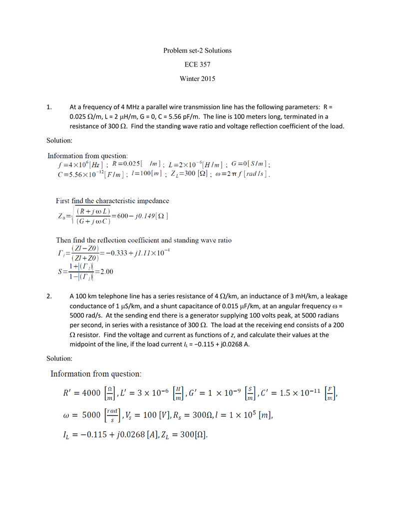 Problem Set 2 Solution