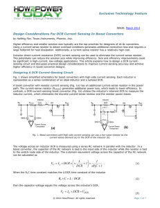 L 1 V I DCR s 1 DCR sR C 1 = × × + × + . R C L / DCR × = V I DCR V