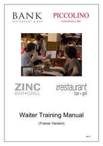 WAITER MANUAL IRCV1 Trainer