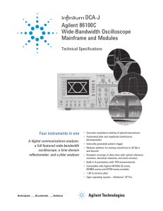 Agilent 86100C Wide-Bandwidth Oscilloscope Mainframe and