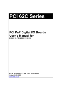 PCI-62C Manual - EAGLE Technology