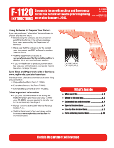 F-1120N - Florida Department of Revenue