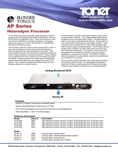 Blonder Tongue AP Series Heterodyne