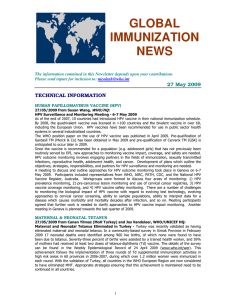 global immunization news - World Health Organization