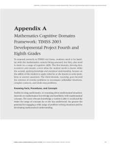 Appendix A: Mathematics Cognitive Domains Framework