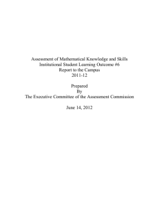 2011-12 Assessment of Mathematics