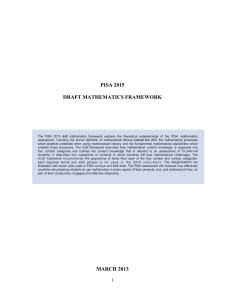 PISA 2015 draft mathematics framework
