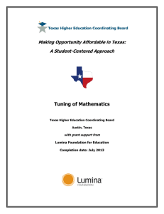 Mathematics - Texas Higher Education Coordinating Board