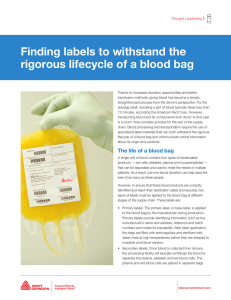Finding labels to withstand the rigorous lifecycle of a blood bag