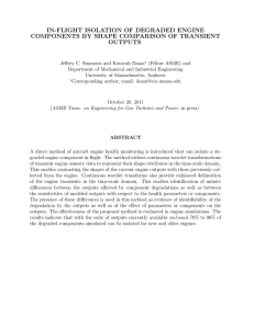 in-flight isolation of degraded engine components by shape