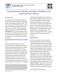 Environmental, Health, and Safety Guidelines for Thermal