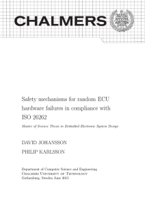 Safety mechanisms for random ECU hardware failures in