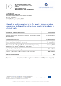 Guideline on the Requirements for Quality