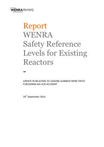 Report WENRA Safety Reference Levels for Existing Reactors -