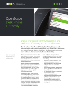 OpenScape Desk Phone CP Family