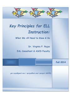 Key Principles for ELL Instruction: