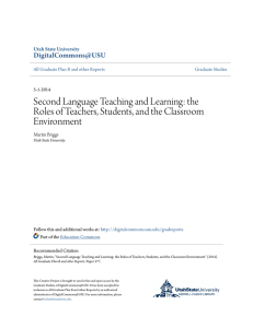 Second Language Teaching and Learning: the Roles of Teachers