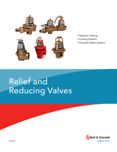 Relief and Reducing Valves