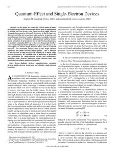 Quantum-effect and single-electron devices