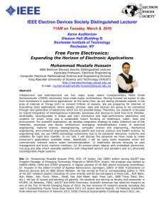 IEEE Electron Devices Society Distinguished Lecturer Free Form