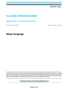 DNVGL-CP-0247 Steel forgings