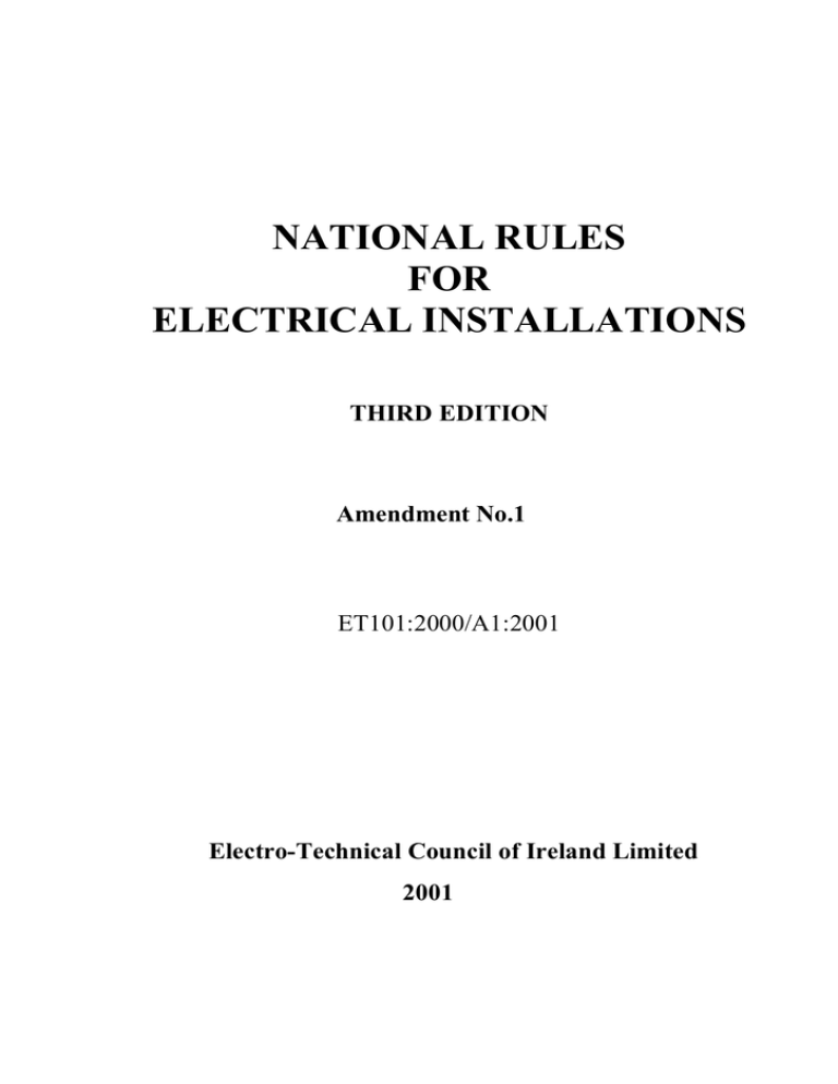 etci national rules for electrical installations
