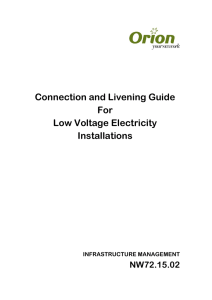 Connections and Livening Guide for Low Voltage Electricity