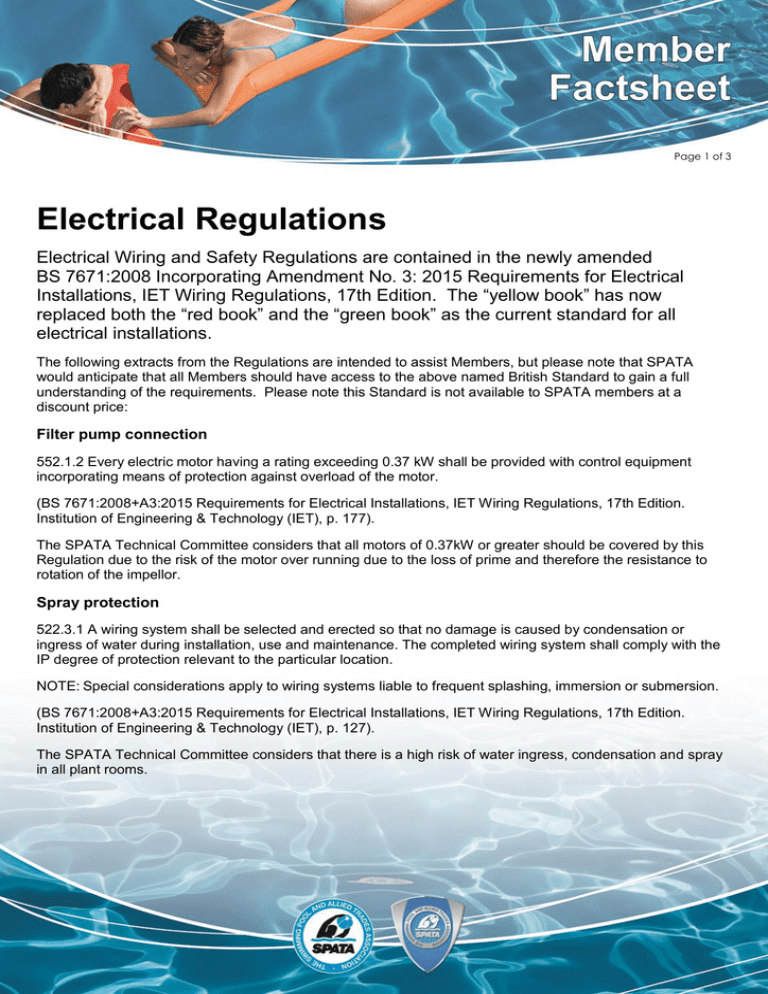 Electrical Regulations