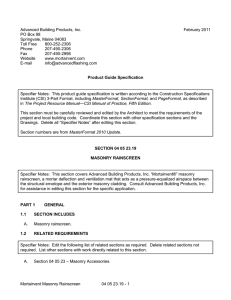 3-Part Specification - Advanced Building Products