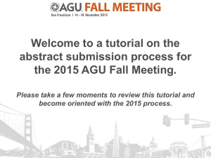 Welcome to a tutorial on the abstract submission process for the