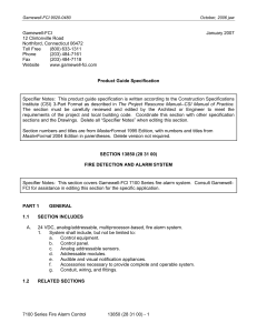 7100 Series A/E Specifications - Stand-Alone  - Gamewell-FCI