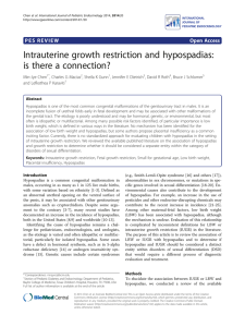 Intrauterine growth restriction and hypospadias: is