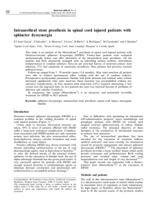 Intraurethral stent prosthesis in spinal cord injured patients