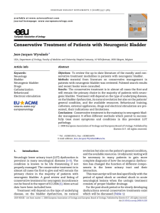 Conservative Treatment of Patients with Neurogenic - EU-ACME