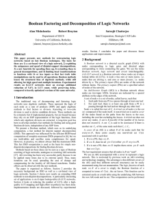 Boolean Factoring and Decomposition of Logic Networks