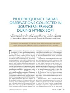 Multifrequency Radar Observations Collected in Southern France