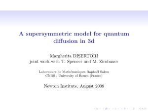 A supersymmetric model for quantum diffusion in 3d