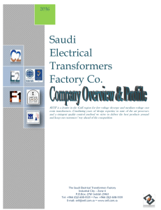 Saudi Electrical Transformers Factory Co. - Setf