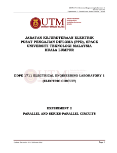 electric circuit - Universiti Teknologi Malaysia