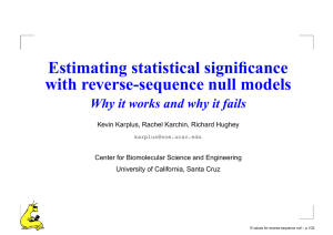 Estimating statistical significance with reverse