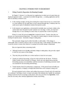 CHAPTER 4: INTRODUCTION TO REGRESSION 1. Fitting Trends