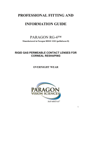 RG4™ Fitting Guide - Paragon Vision Sciences