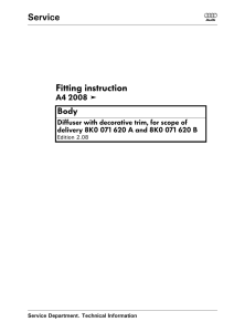 Service 6 Fitting instruction