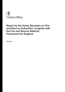 Report by the Home Secretary on Fire and Rescue