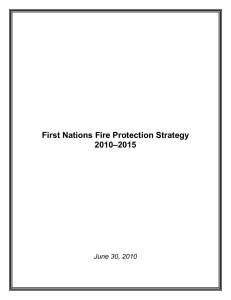 First Nations Fire Protection Strategy 2010–2015