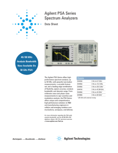 Agilent PSA Series Spectrum Analyzers