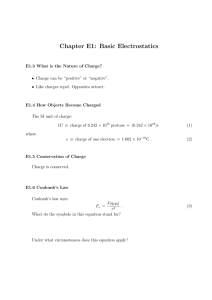 Chapter E1: Basic Electrostatics