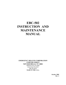 ebc-502 instruction and maintenance manual