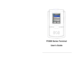 PC600 Series Terminal User`s Guide